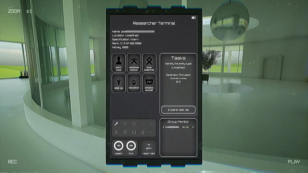 Entity Research Group - captura de pantalla