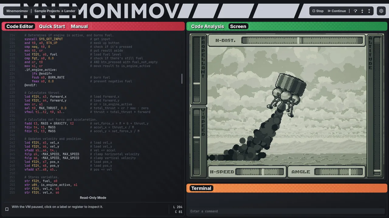 Mnemonimov - captura de pantalla