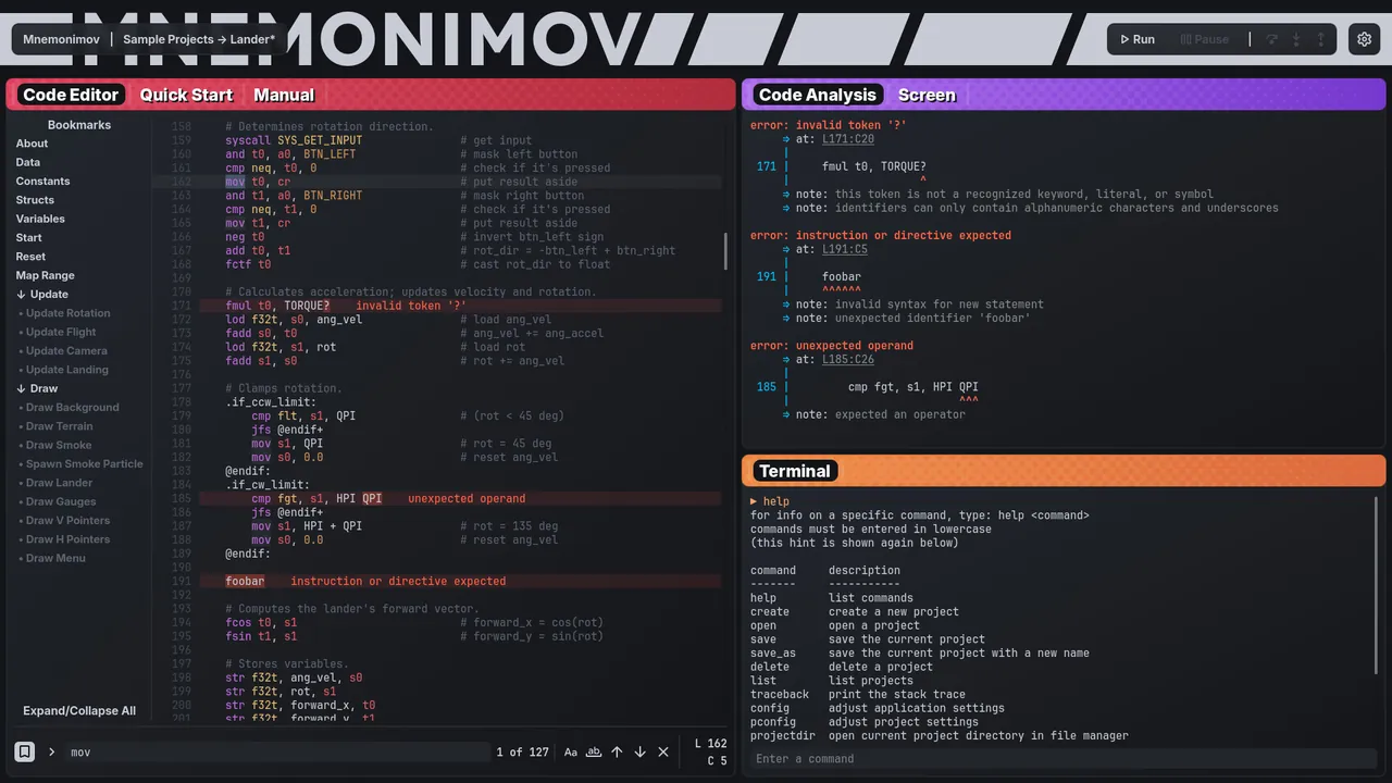 Mnemonimov - captura de pantalla