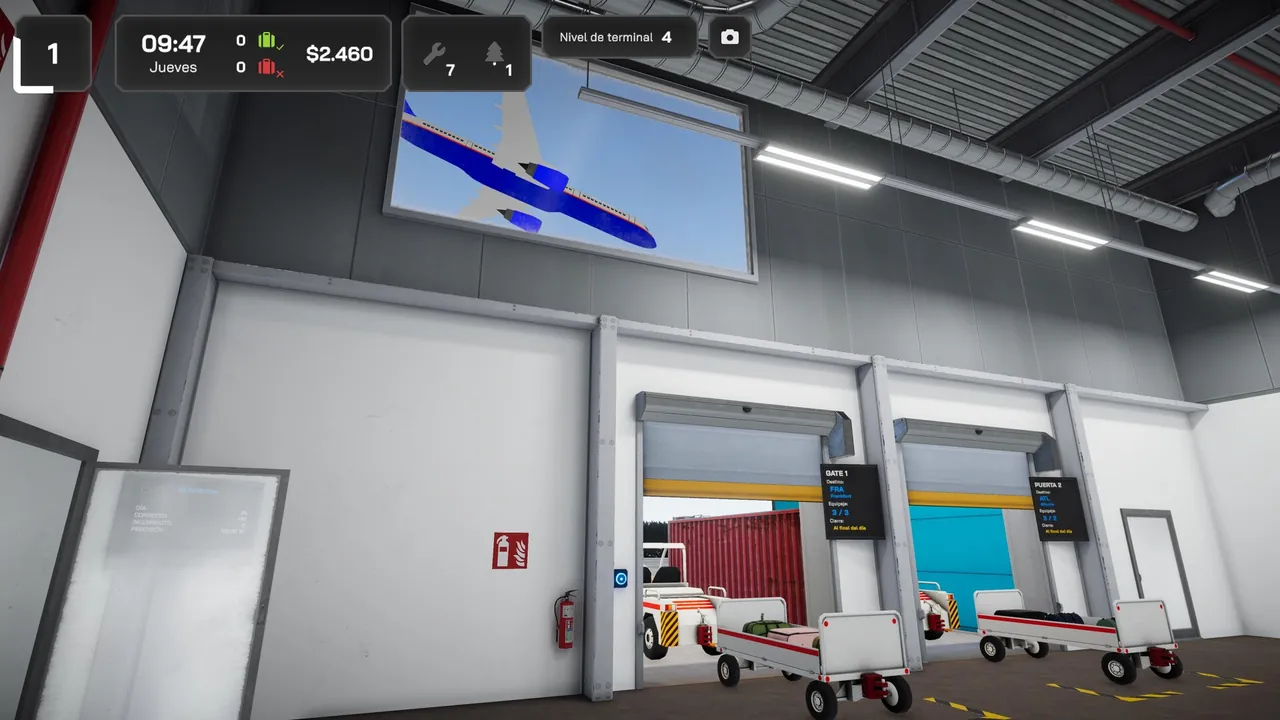 Simulador de Equipaje de Aeropuerto - captura de pantalla