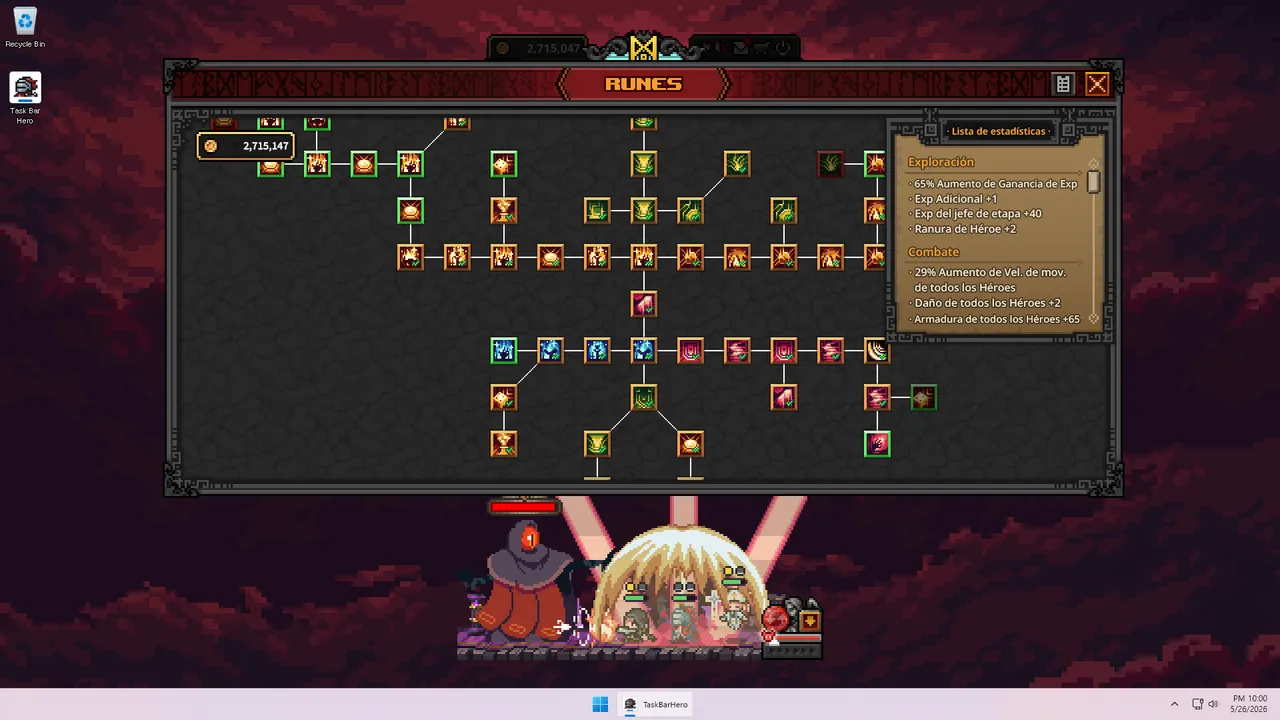 TBH: Task Bar Hero - captura de pantalla