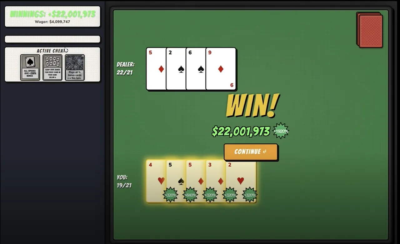 Blackjack: CHEAT THE HOUSE! - captura de pantalla