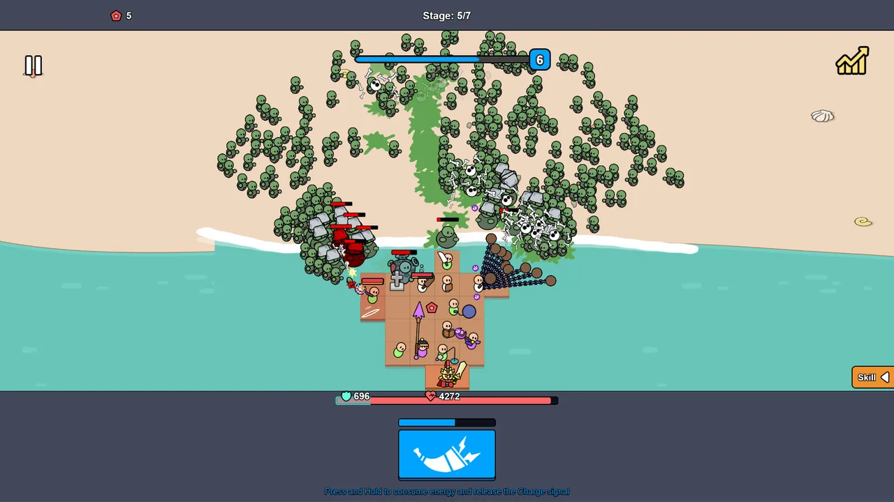 Defensa costera: Invasión zombi - captura de pantalla