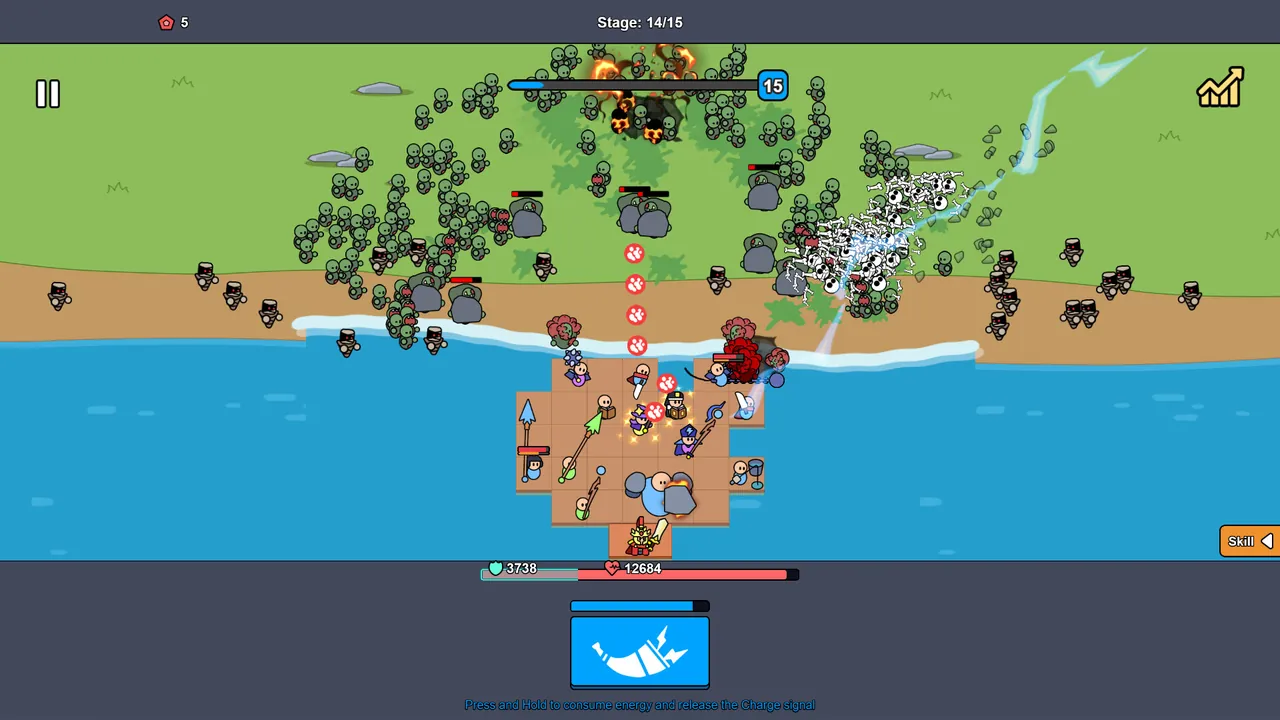 Defensa costera: Invasión zombi - captura de pantalla