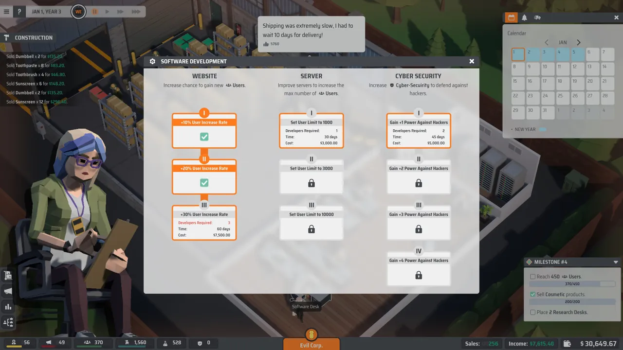 E-Shop Tycoon - captura de pantalla