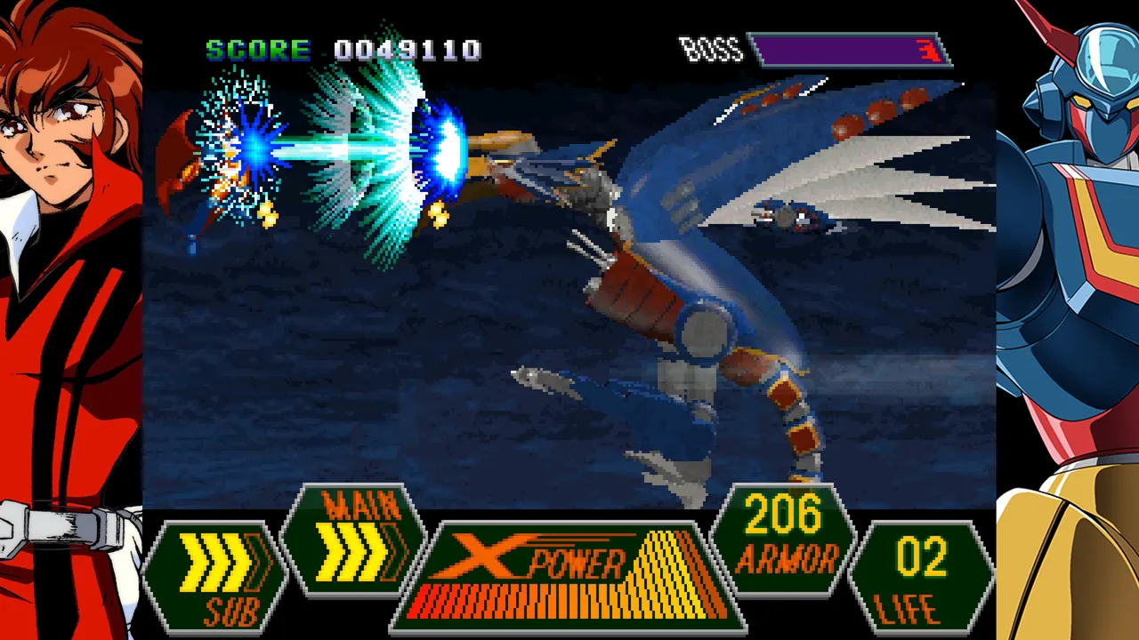 Geppy-X, anime de robots setentero - captura de pantalla