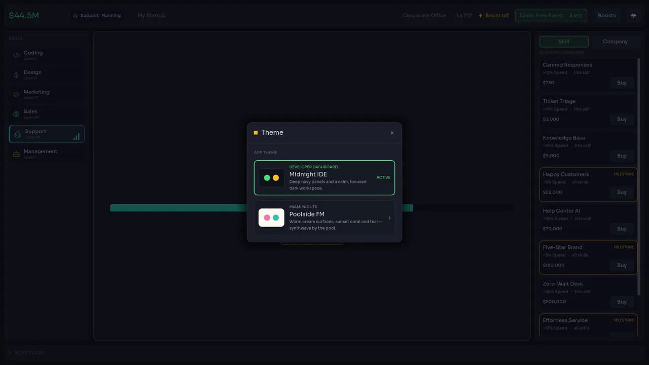 Idle Startup - captura de pantalla