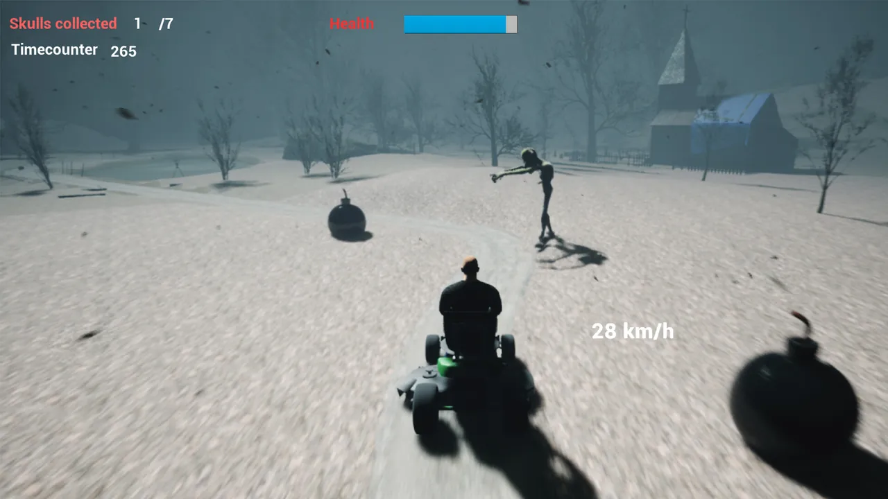 Lawnmower Game Horrorland - captura de pantalla