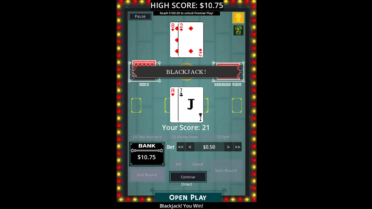 Blackjack 2D: Dealer's Gambit - captura de pantalla