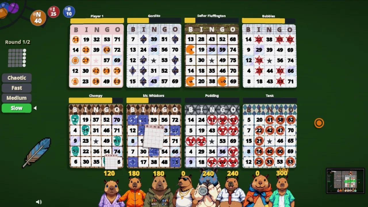 Capybara Bingo - captura de pantalla