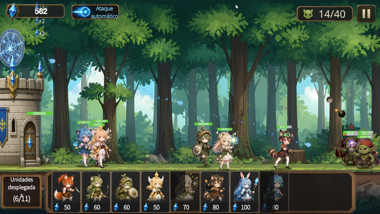 Chicas VS Goblins - captura de pantalla