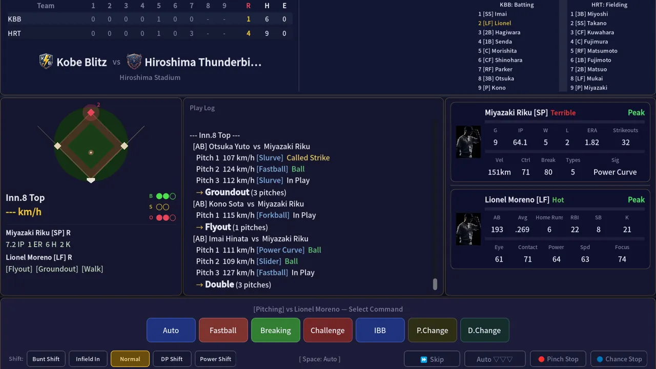 Hakoniwa Base Ball - captura de pantalla