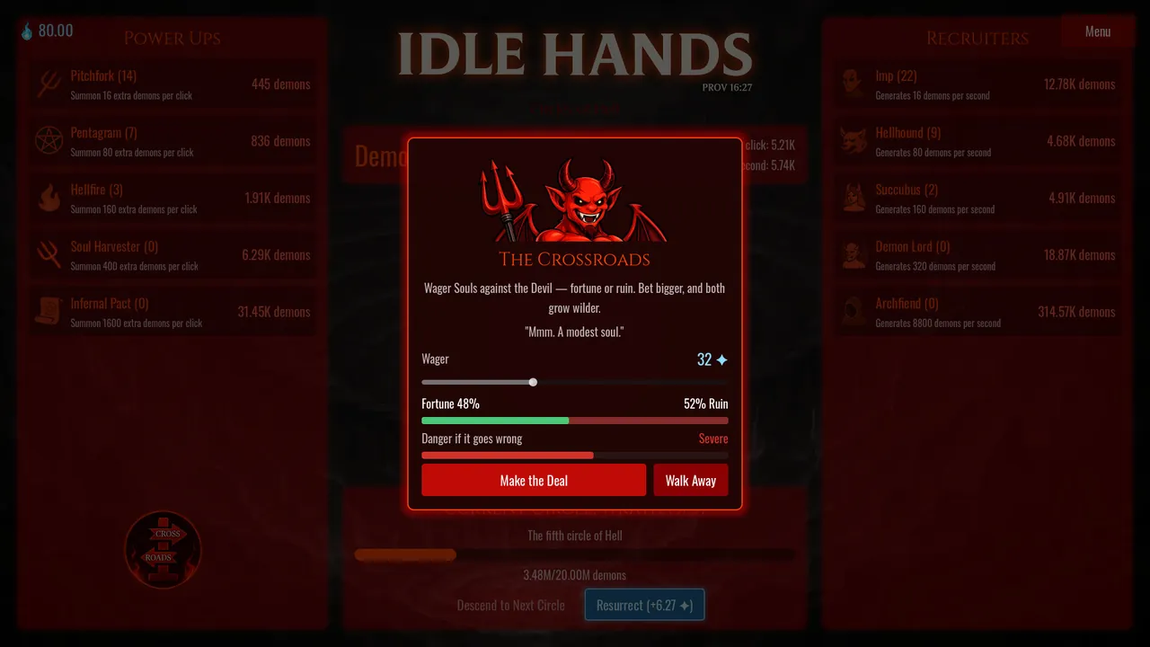 Idle Hands - captura de pantalla