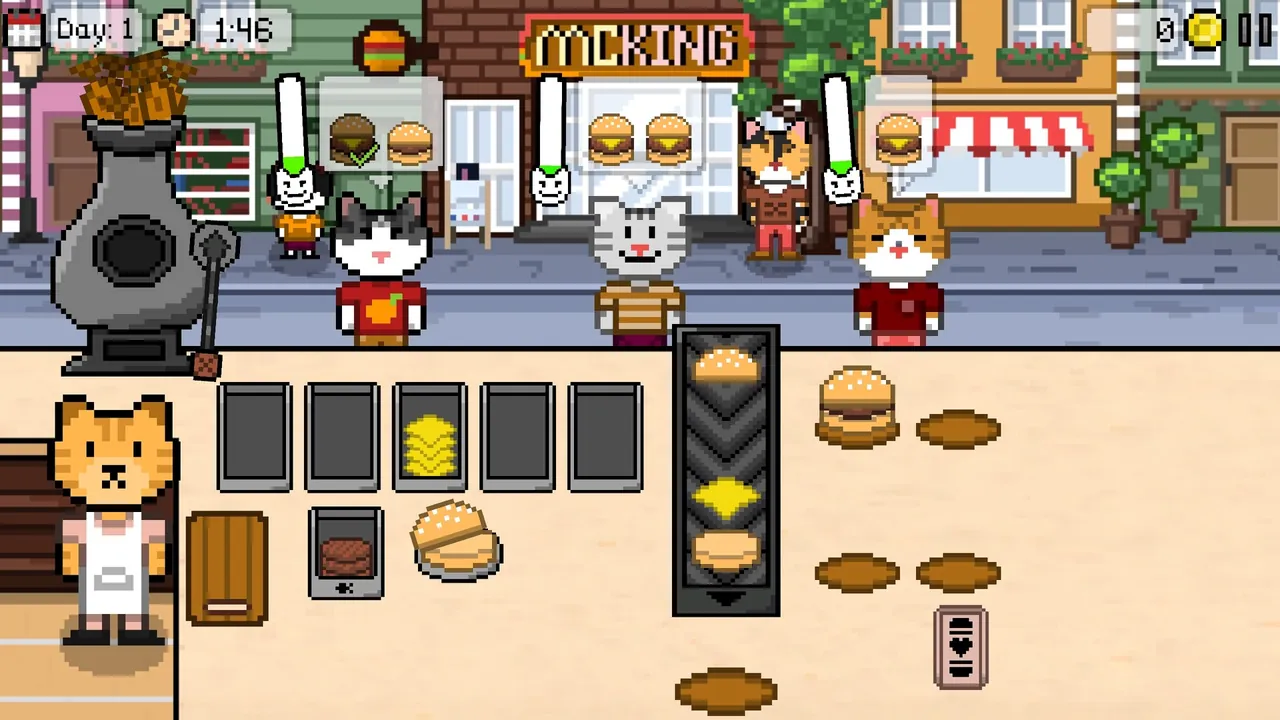Kitty Burger - captura de pantalla