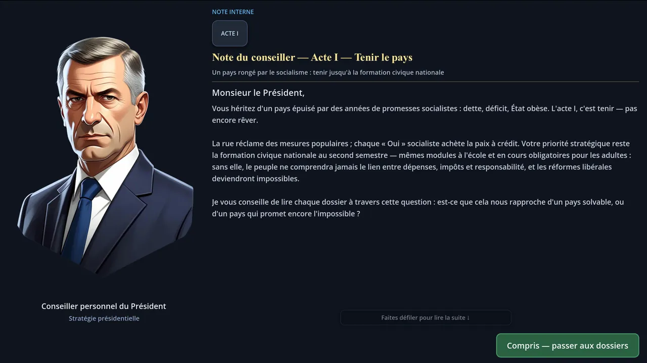 Mandat - captura de pantalla