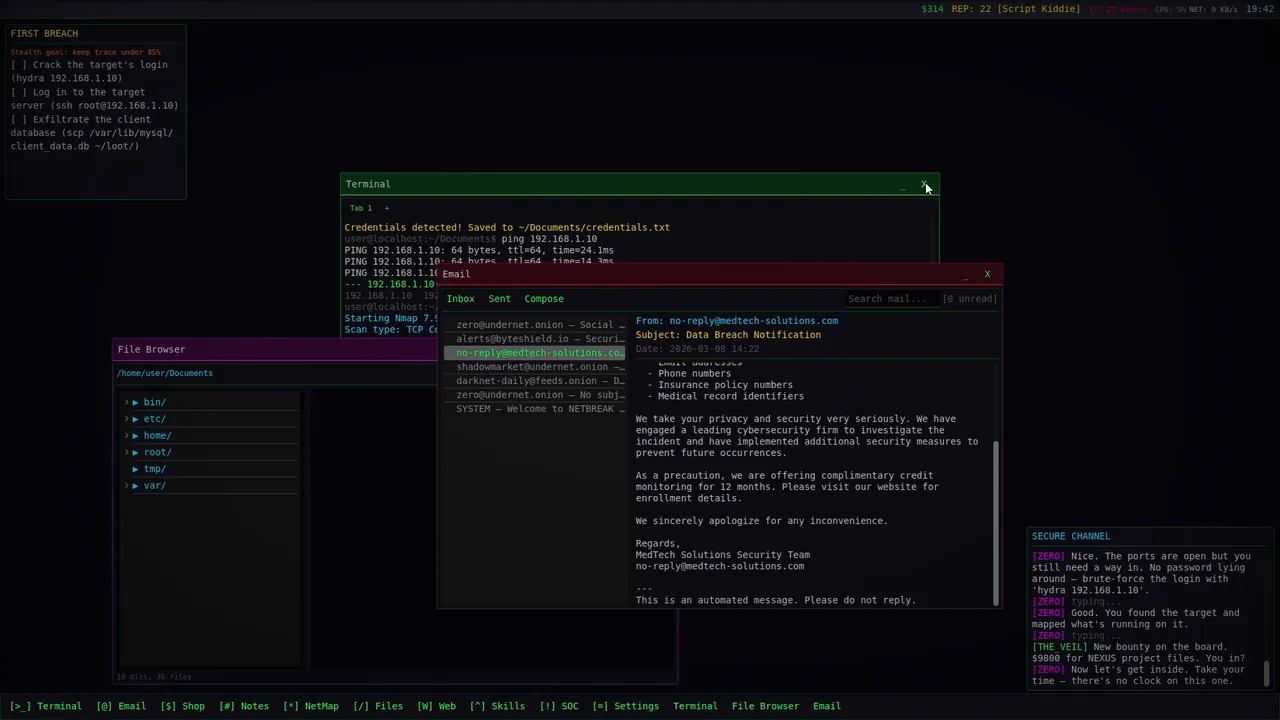 NETBREAK - captura de pantalla