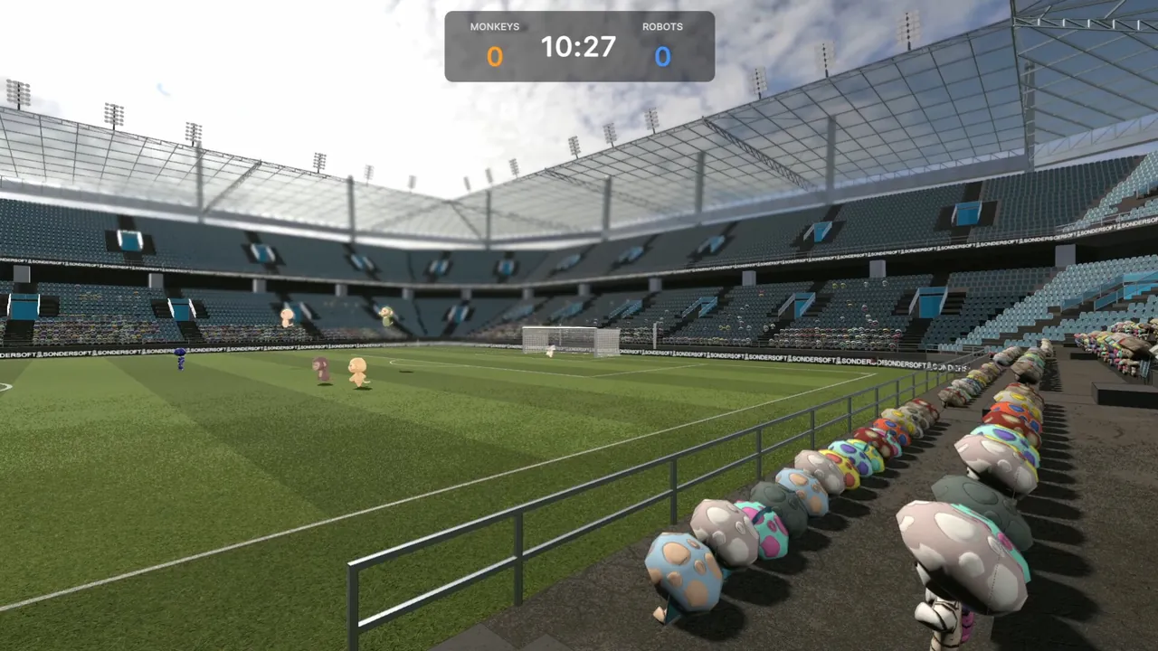 SonderSoft Soccer: Monkeys VS Robots! - captura de pantalla