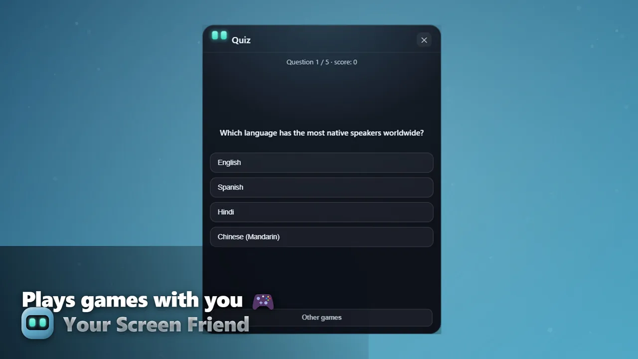 Your Screen Friend - captura de pantalla